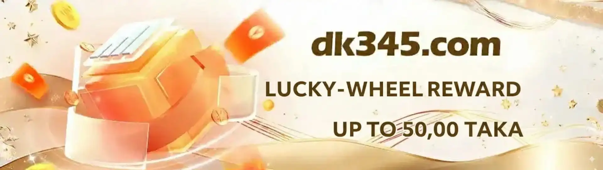 Lucky wheel reward banner with chances to win big prizes on bgd22 bet.